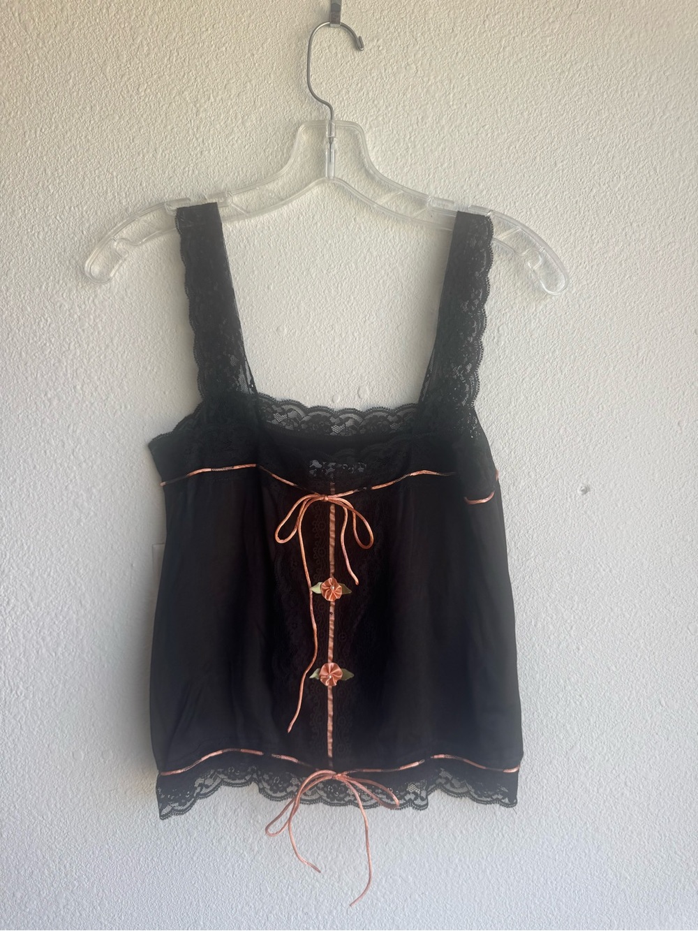 Rouje Paris Black Nora Lace Cami Tank Top size 2 - Picture 2 of 6